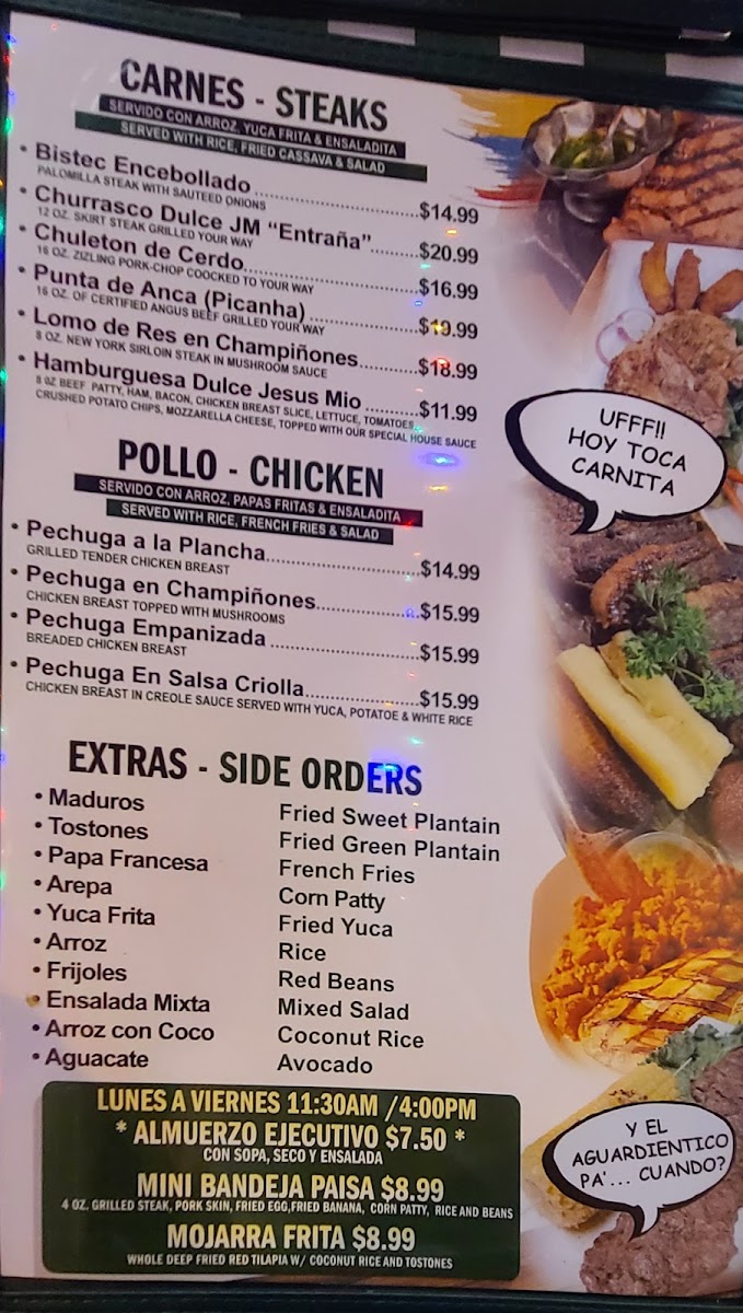 Menu Fonda Dulce Jesus Mio Miami-2