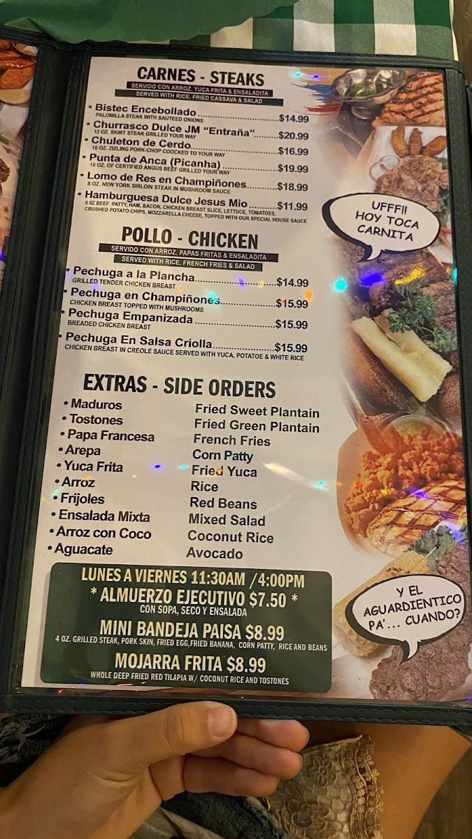 Menu Fonda Dulce Jesus Mio Miami-3