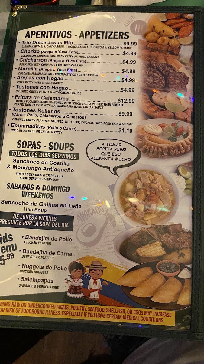 Menu Fonda Dulce Jesus Mio Miami-7