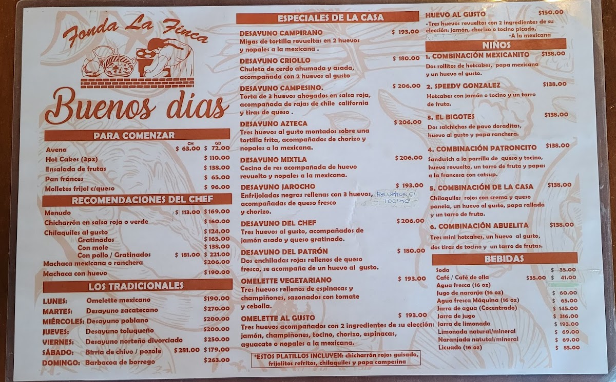 Menu Fonda La Finca-1