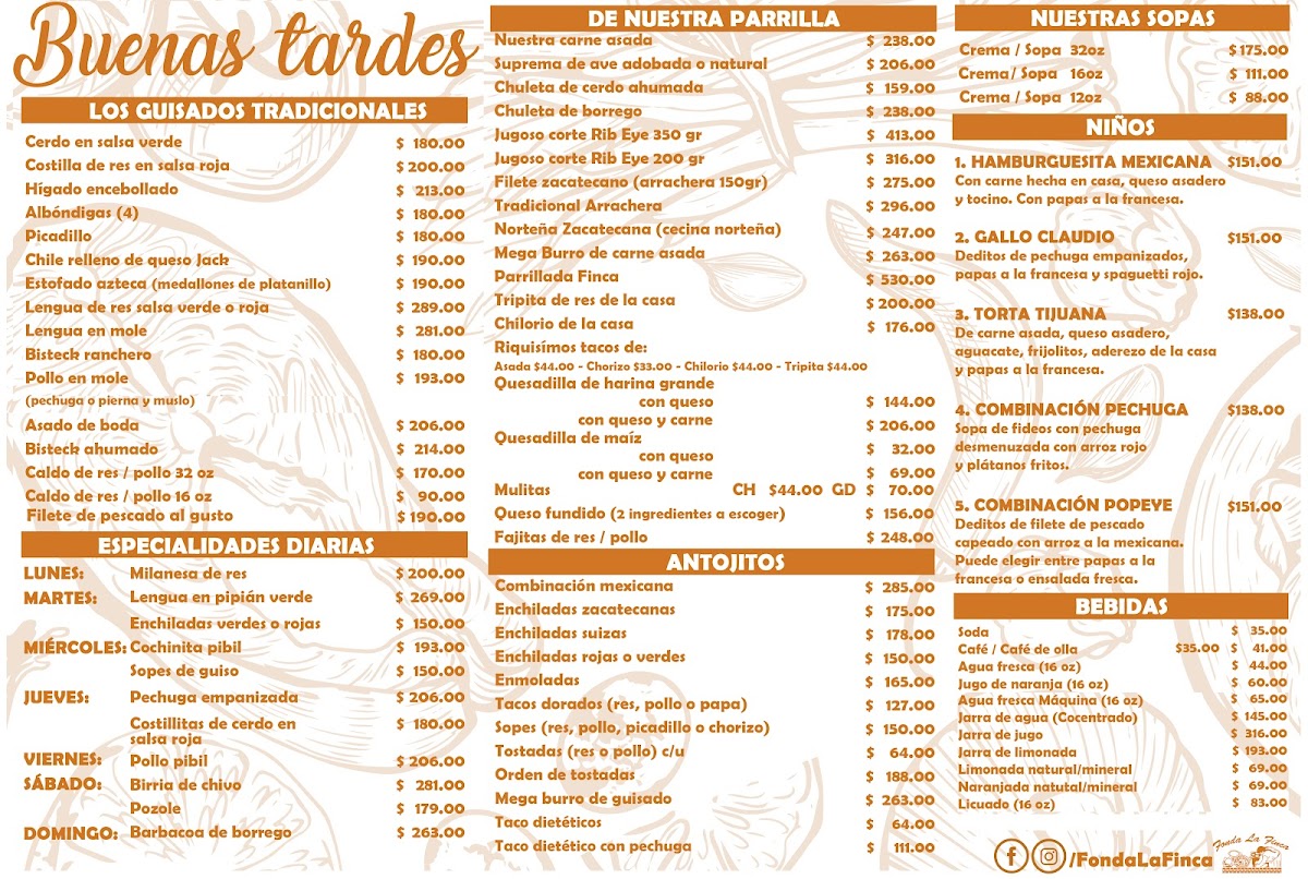 Menu Fonda La Finca-2