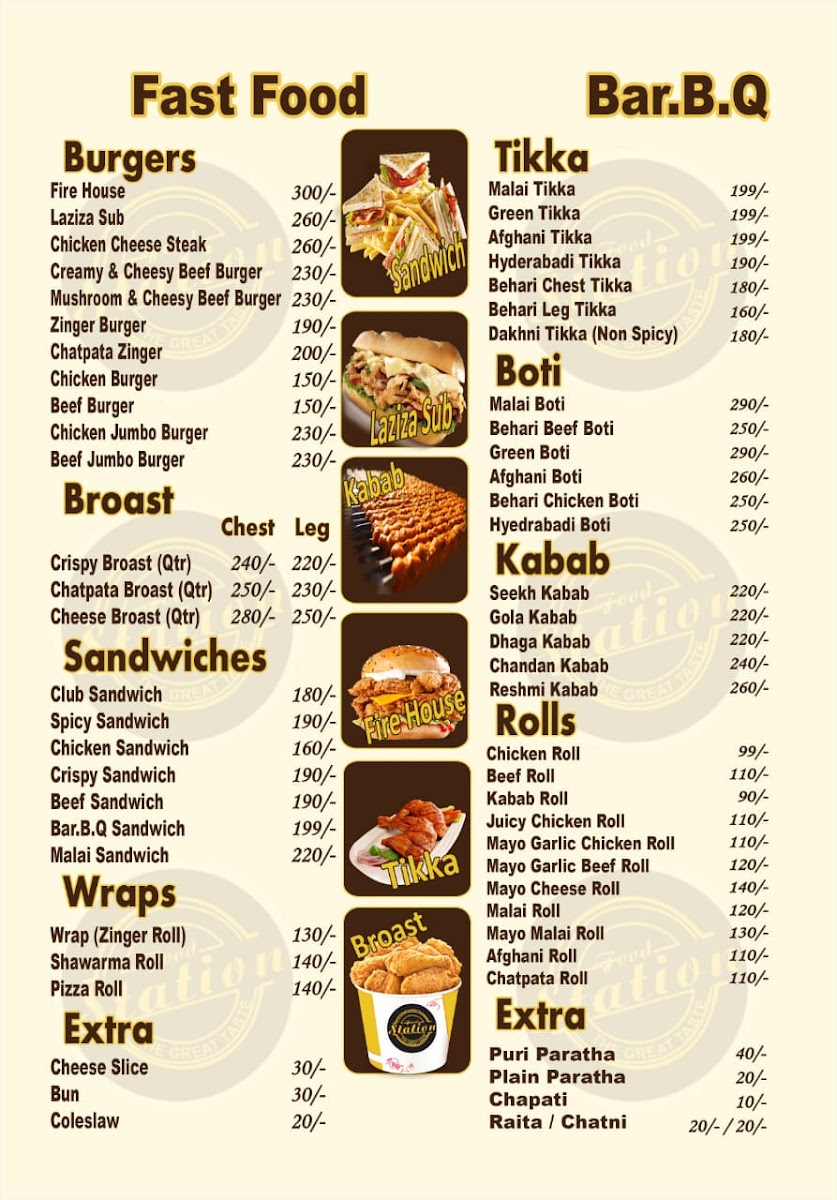 Menu Food Station Nazimabad Branch-1