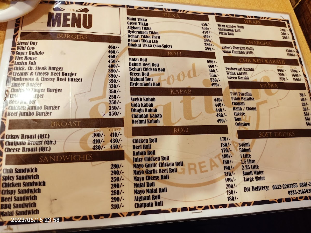 Menu Food Station Nazimabad Branch-9