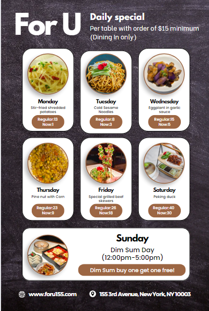 Menu For U-5