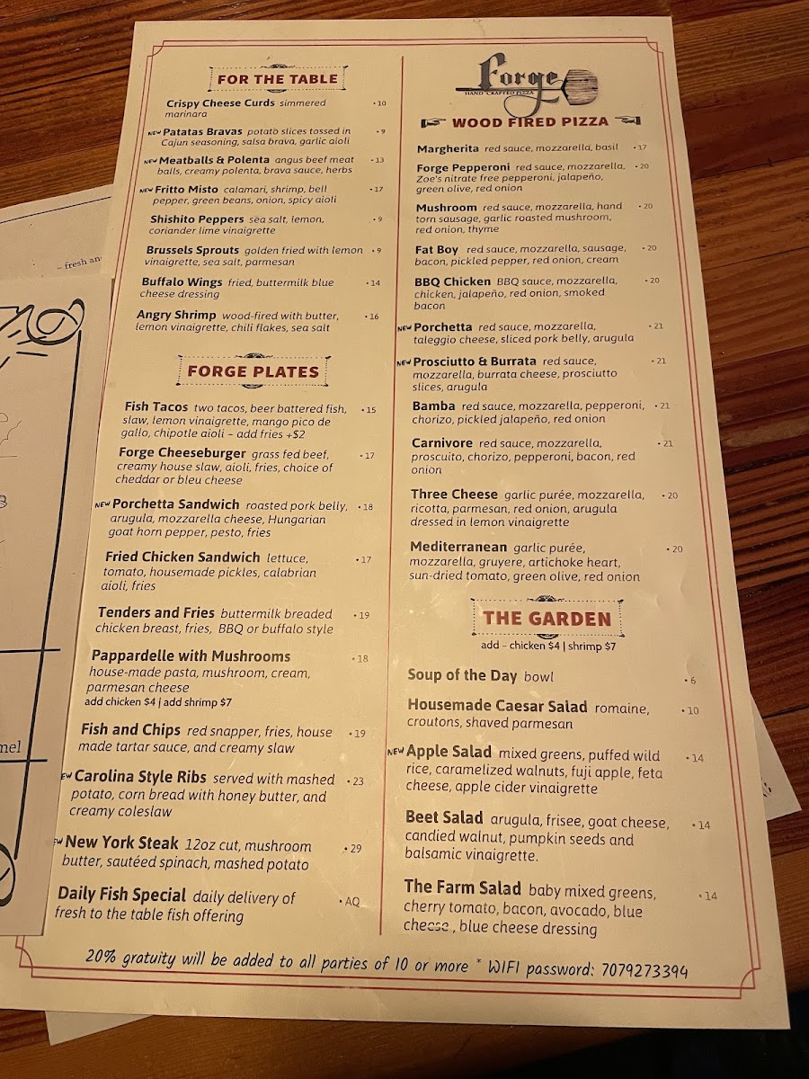 Menu Forge Napa-1