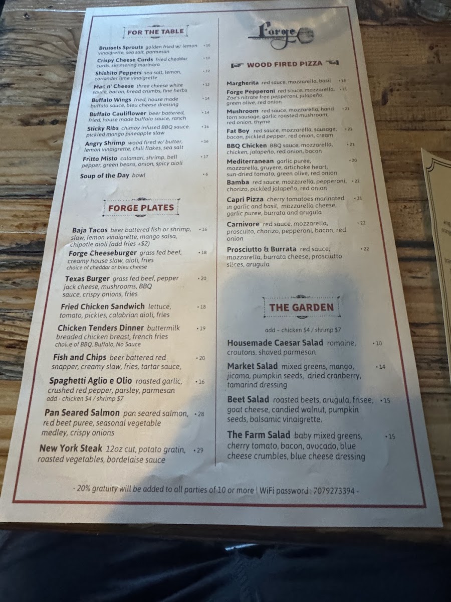 Menu Forge Napa-10