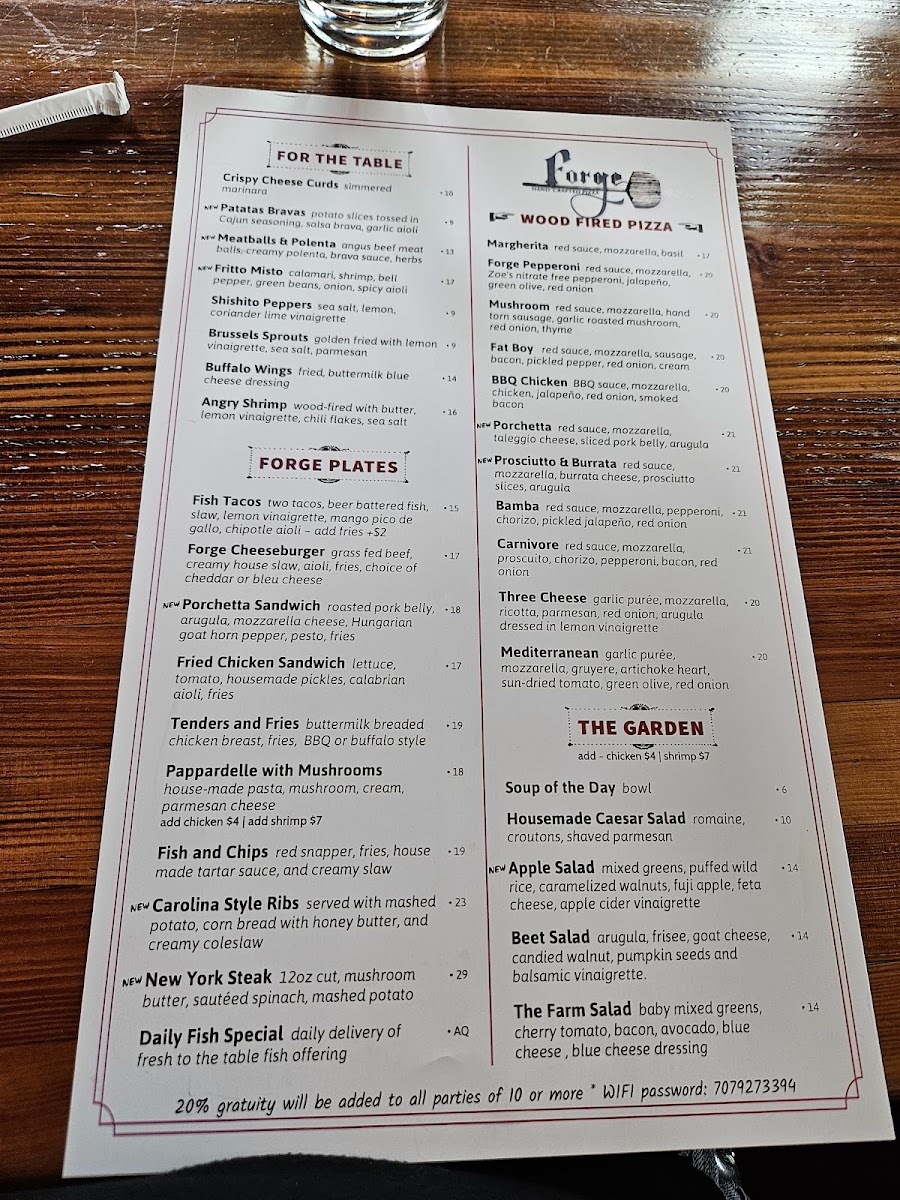 Menu Forge Napa-2