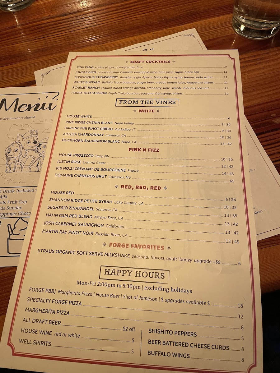 Menu Forge Napa-3