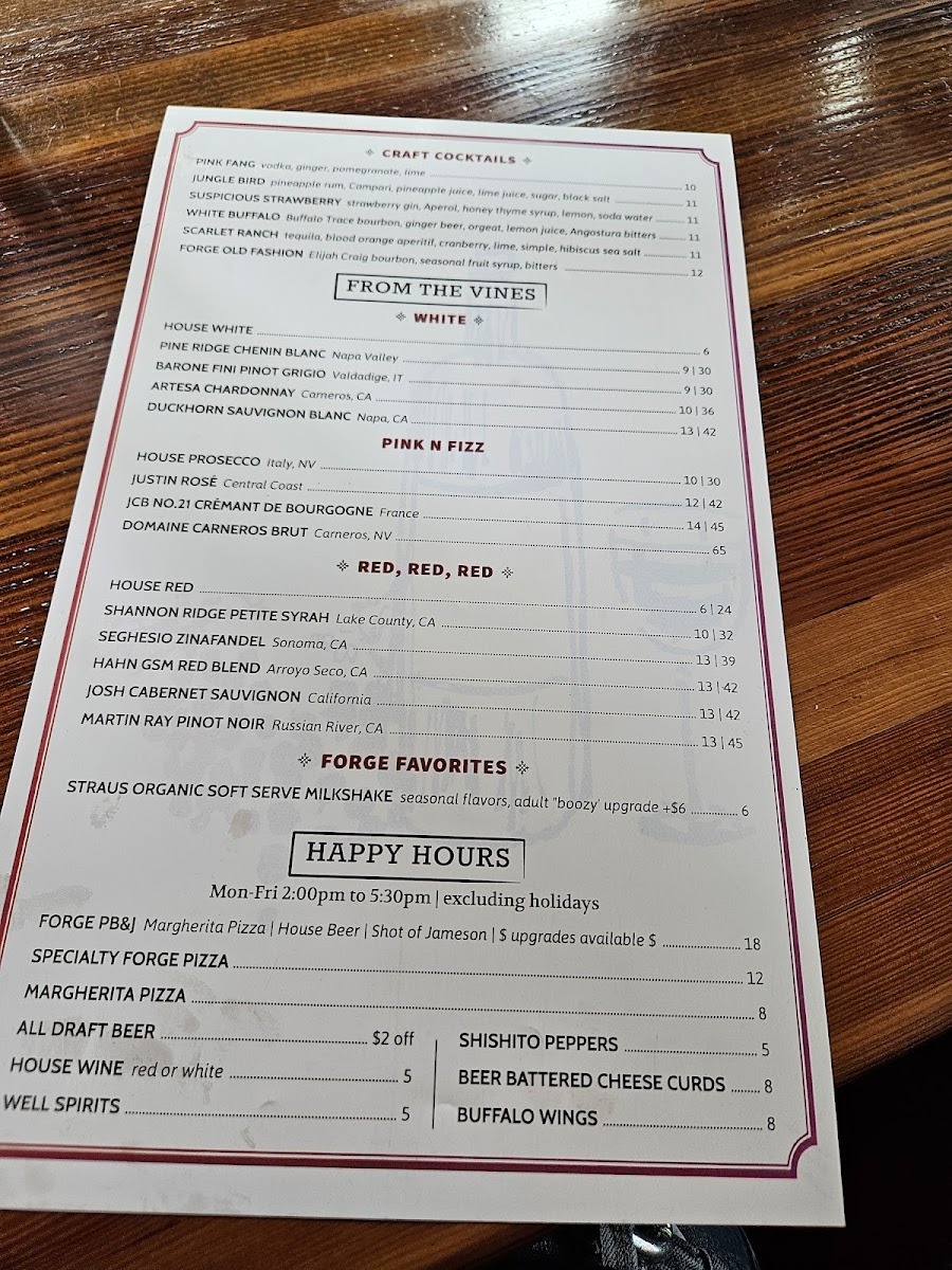 Menu Forge Napa-4