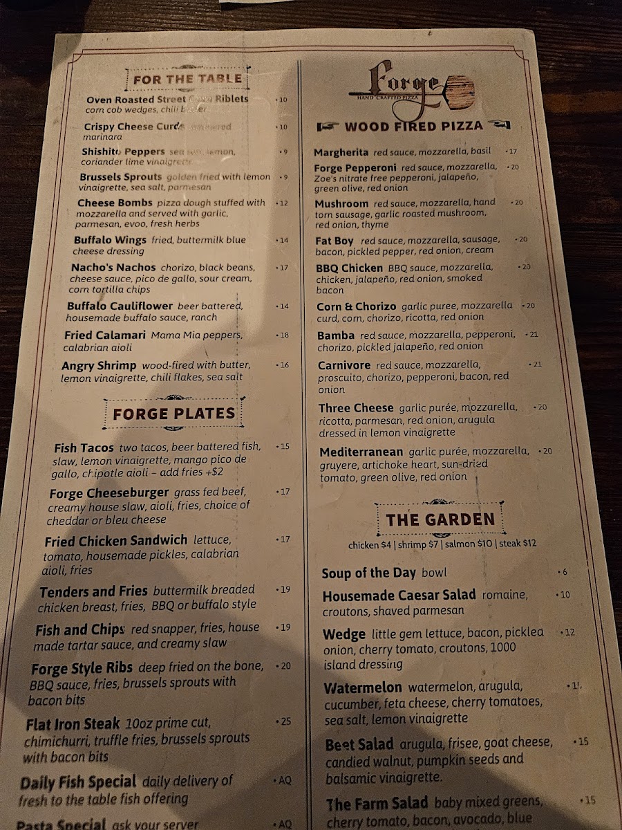 Menu Forge Napa-8