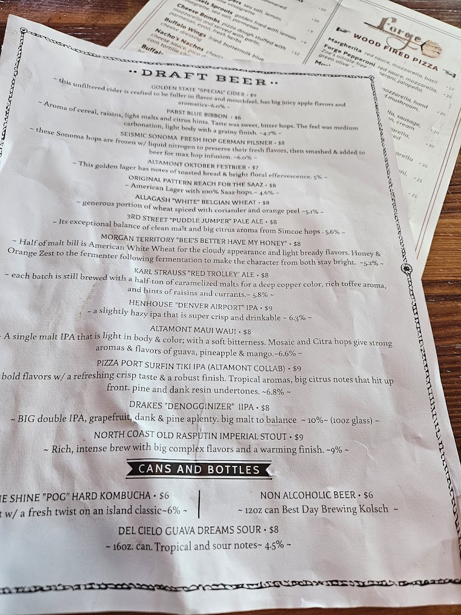 Menu Forge Napa-9
