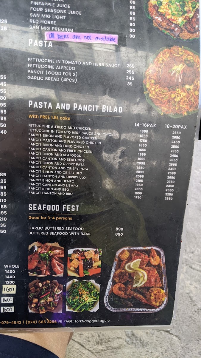 Menu Fork N' Dagger-8
