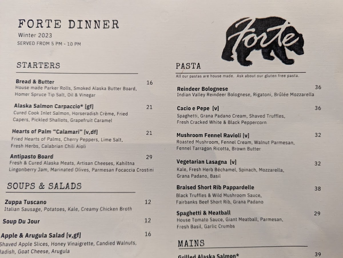 Menu Forte-10