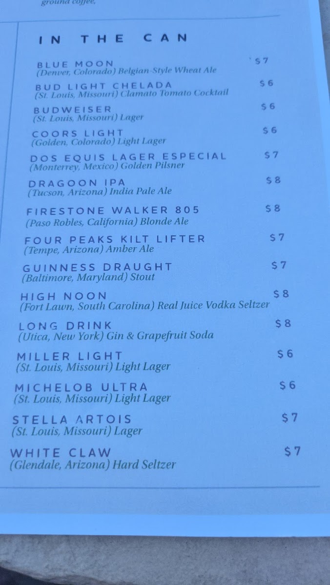 Menu Forty Niner - Rincon Mountain Grill-4