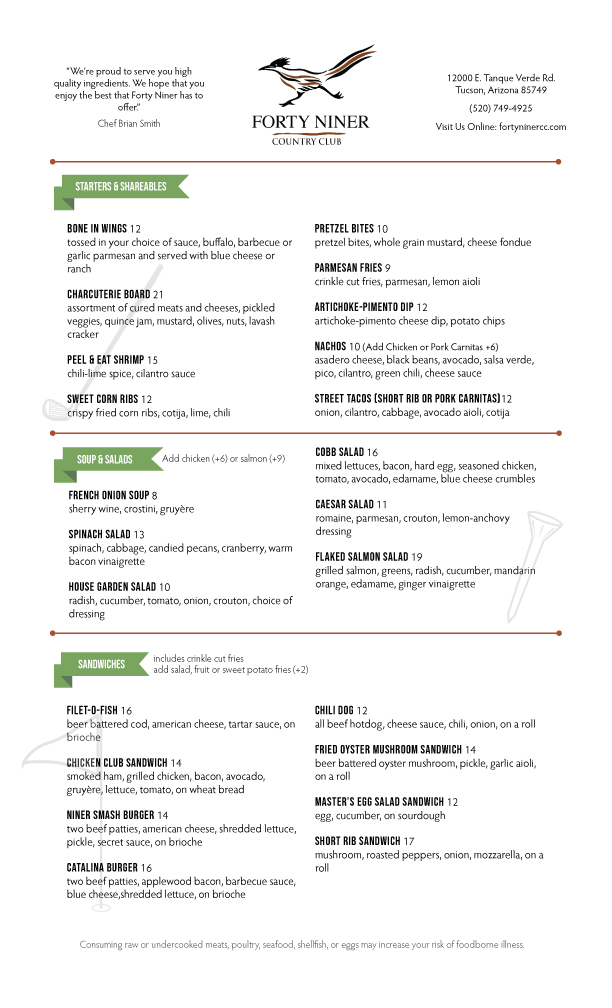 Menu Forty Niner - Rincon Mountain Grill-5