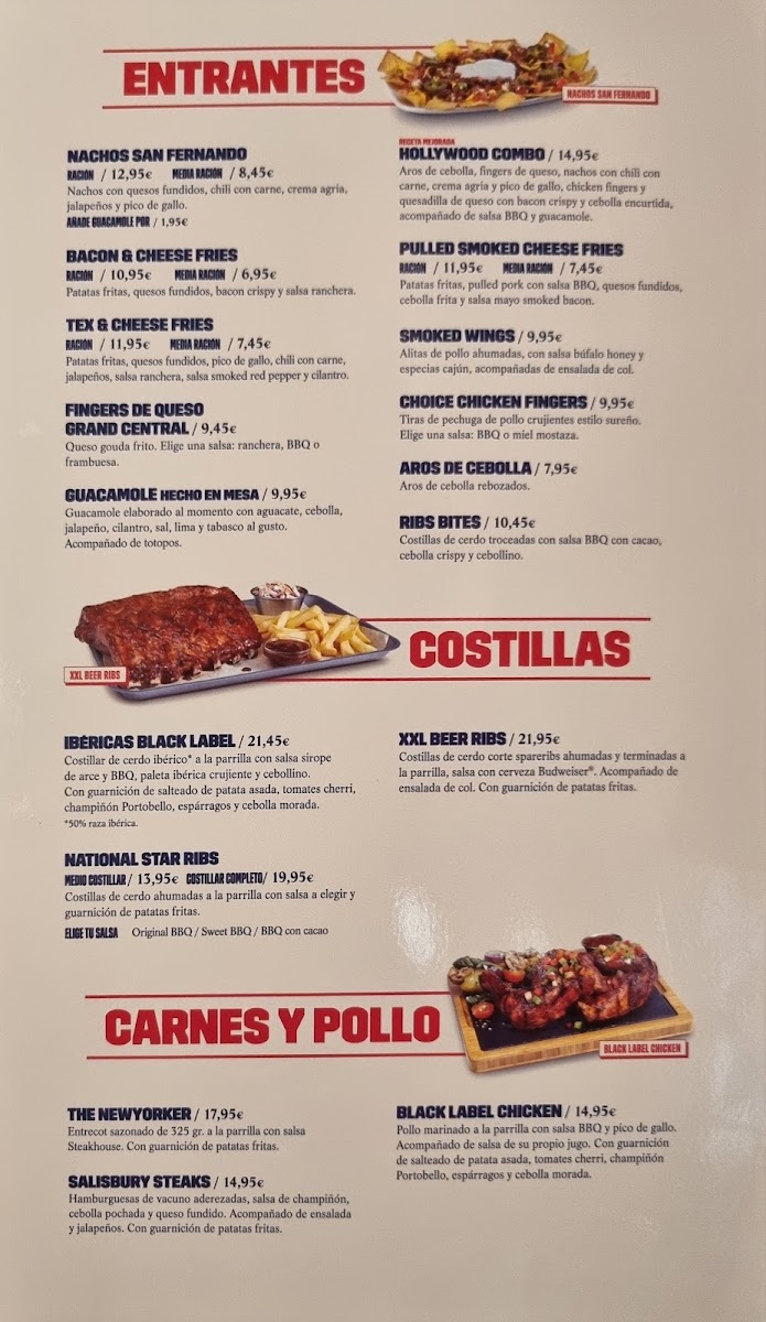 Menu Foster's Hollywood-1