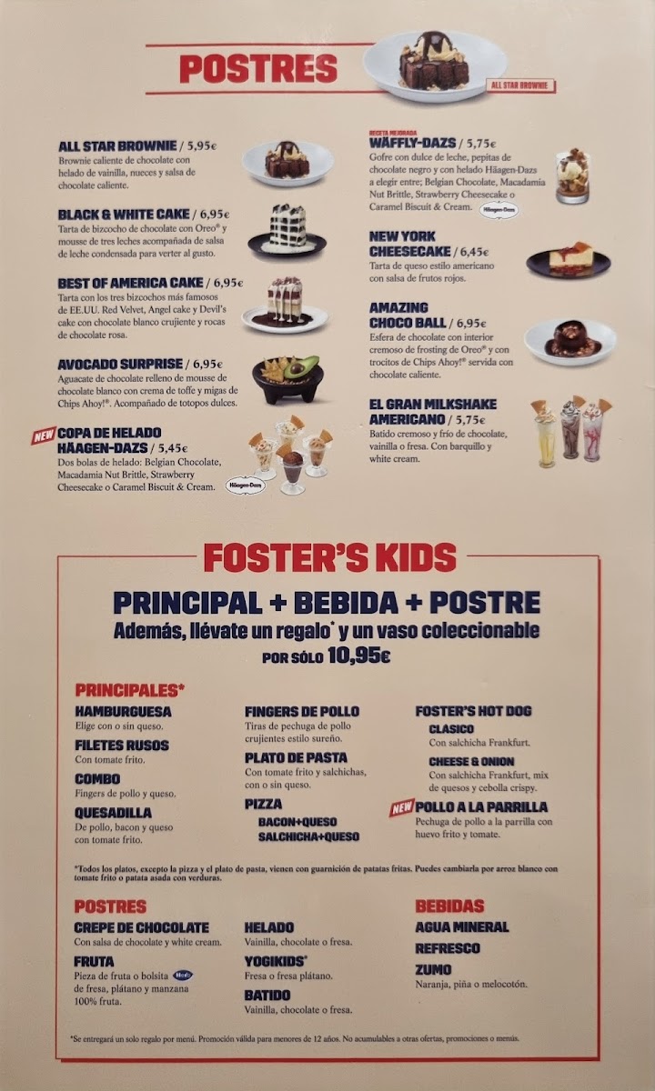 Menu Foster's Hollywood-3