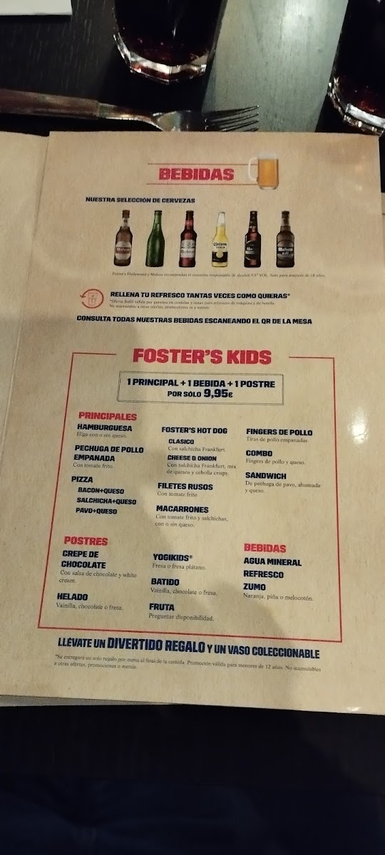 Menu Foster's Hollywood-6