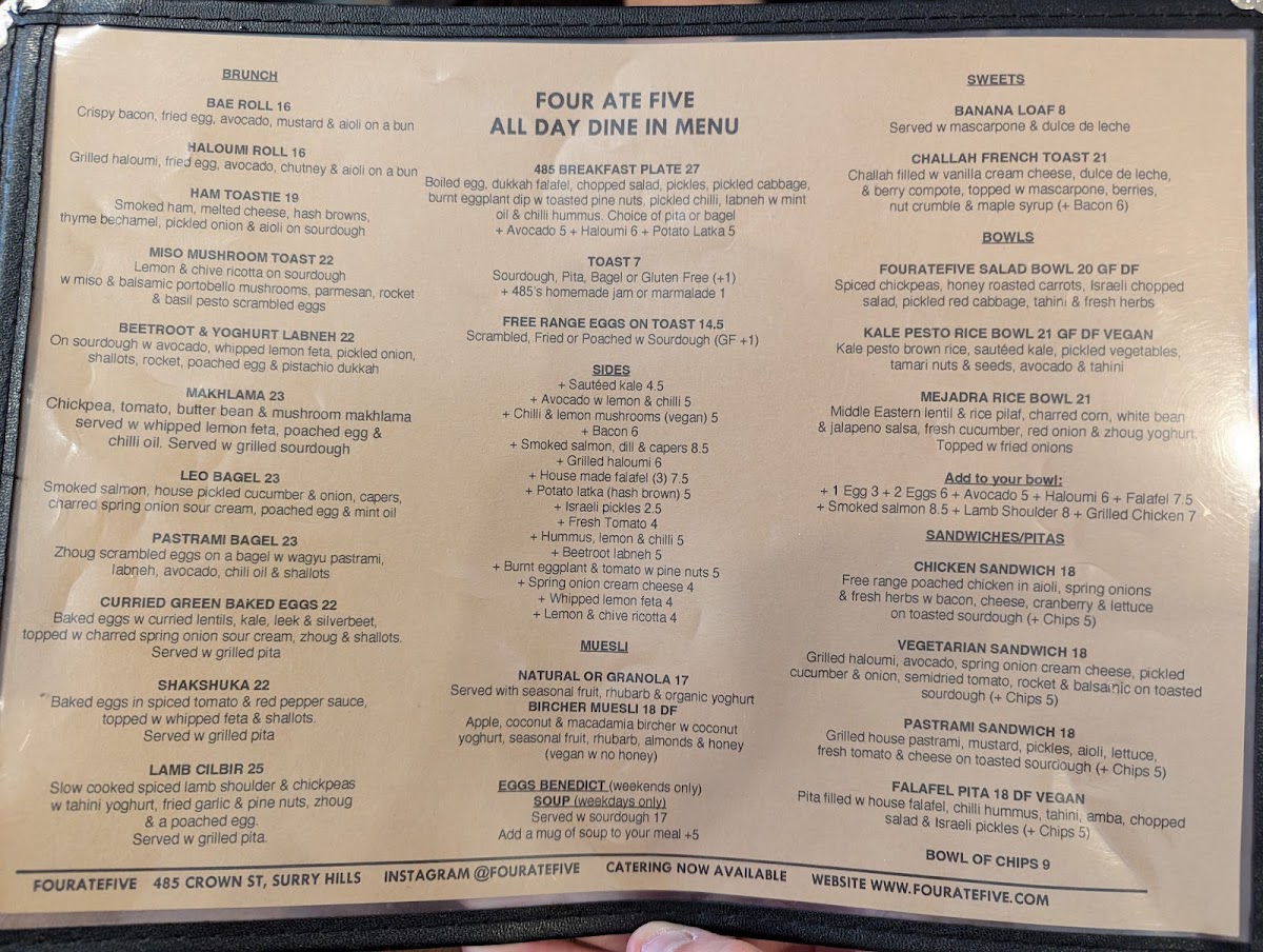 Menu Four Ate Five-1