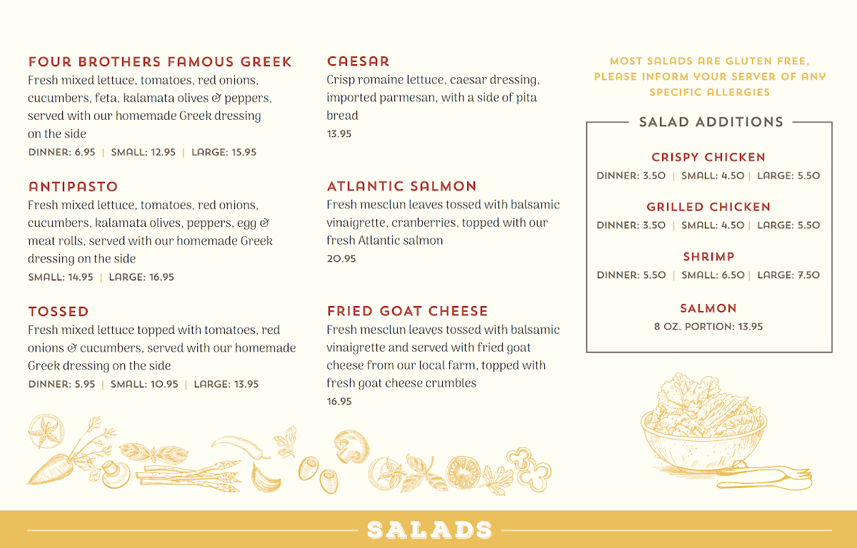 Menu Four Brothers Pizza Inn Restaurant-4