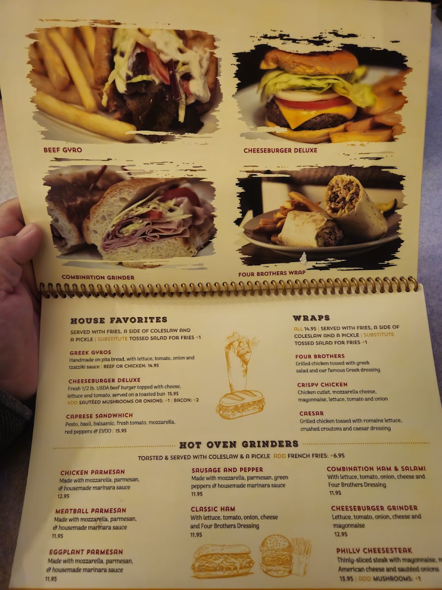 Menu Four Brothers Pizza Inn-9