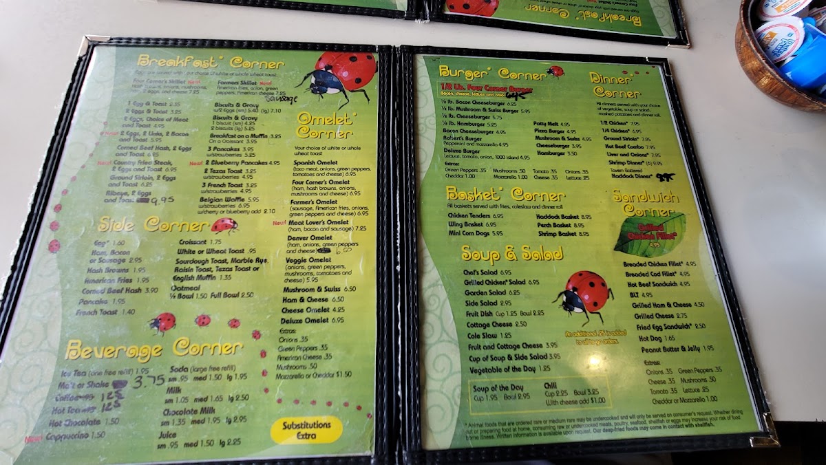 Menu Four Corners Restaurant & Bar-1
