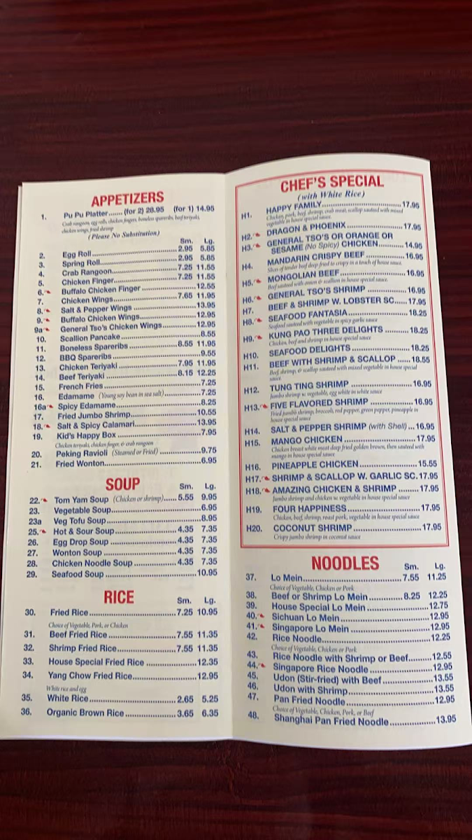Menu Four Season Jiang's Kitchen-8