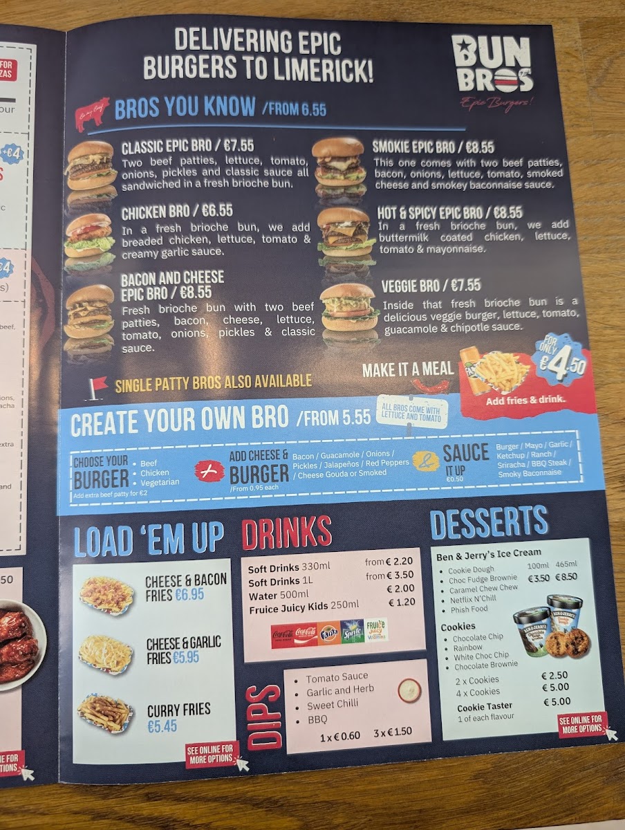 Menu Four Star Pizza Limerick-3