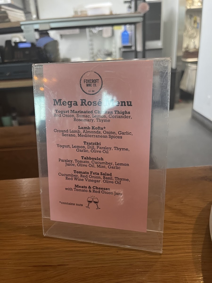 Menu Foxcroft Food & Wine - Greenville-6