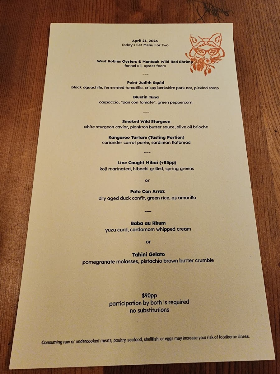 Menu Foxface Natural-8