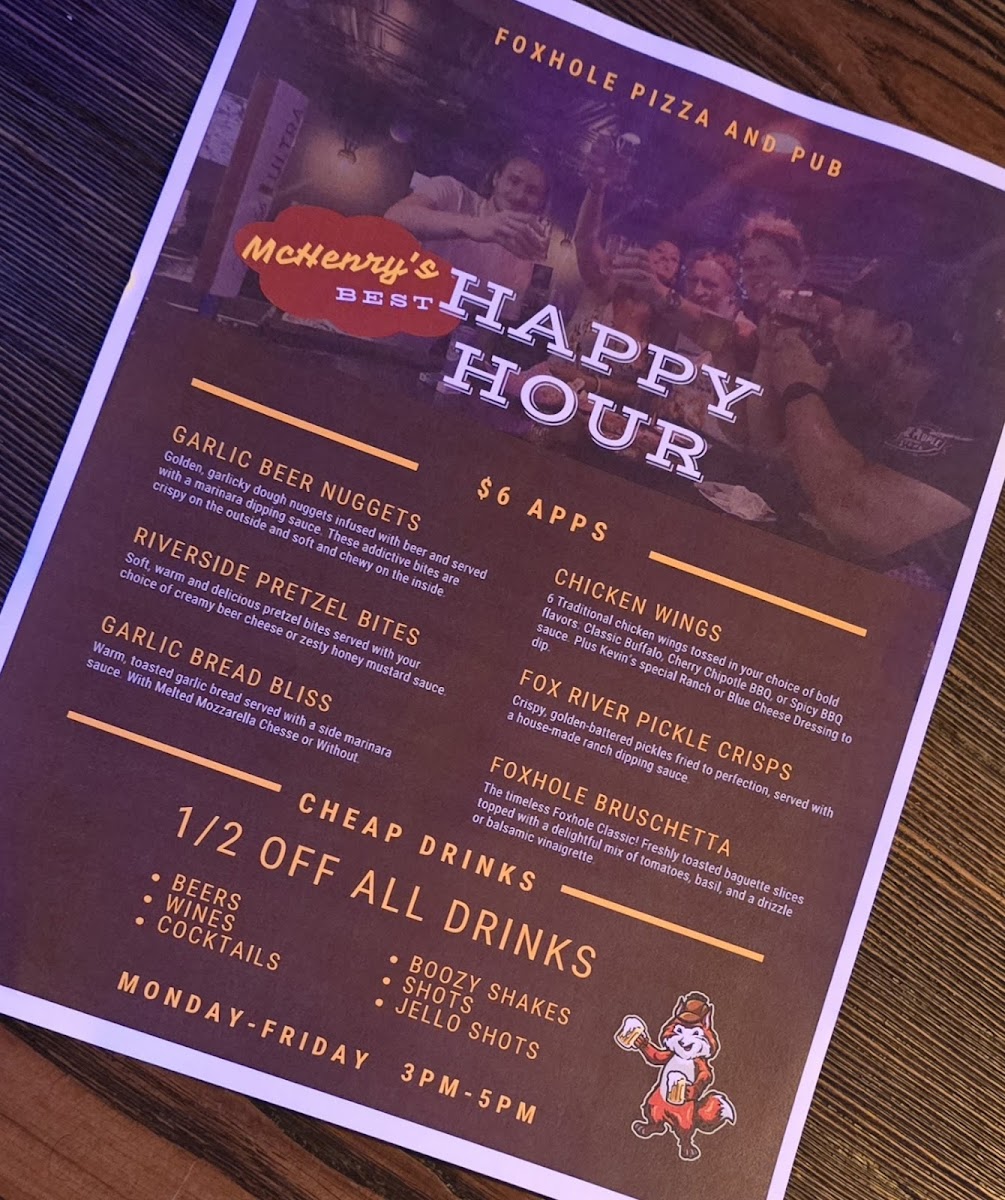 Menu Foxhole Pizza And Pub-6