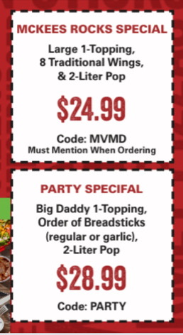 Menu Fox's Pizza Den - Mckees Rocks-8
