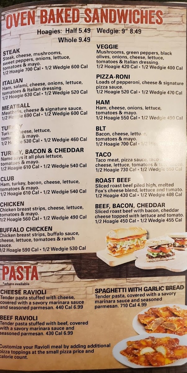 Menu Fox's Pizza Den Of Reynoldsville-8