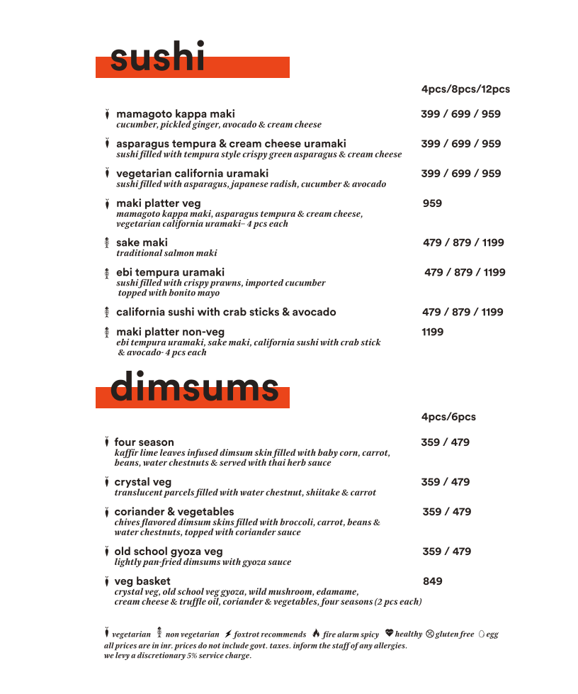 Menu Foxtrot Siliguri-1