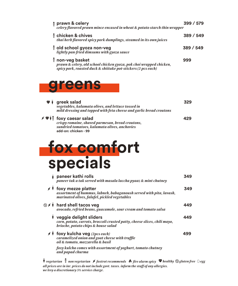 Menu Foxtrot Siliguri-4