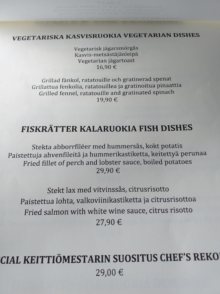 Menu F.p. Von Knorring-1