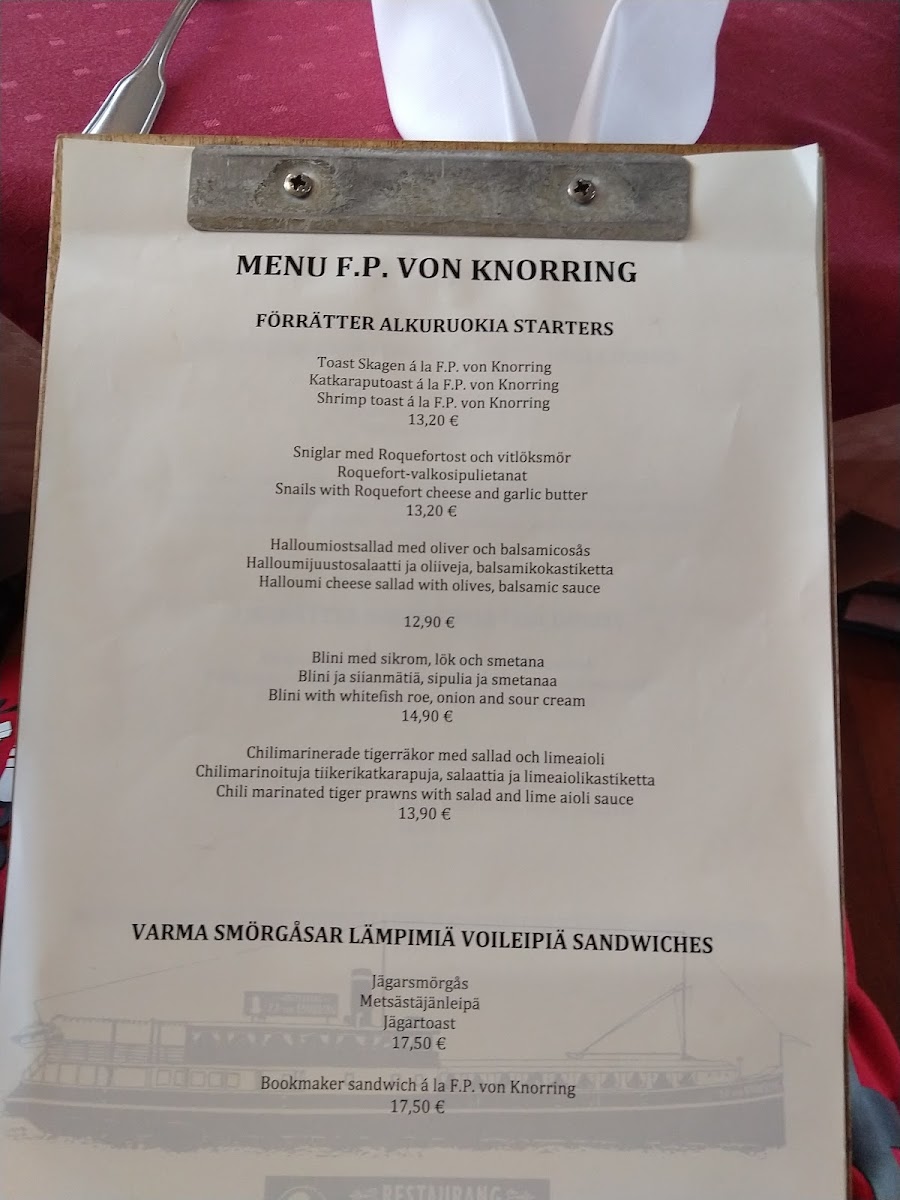 Menu F.p. Von Knorring-10