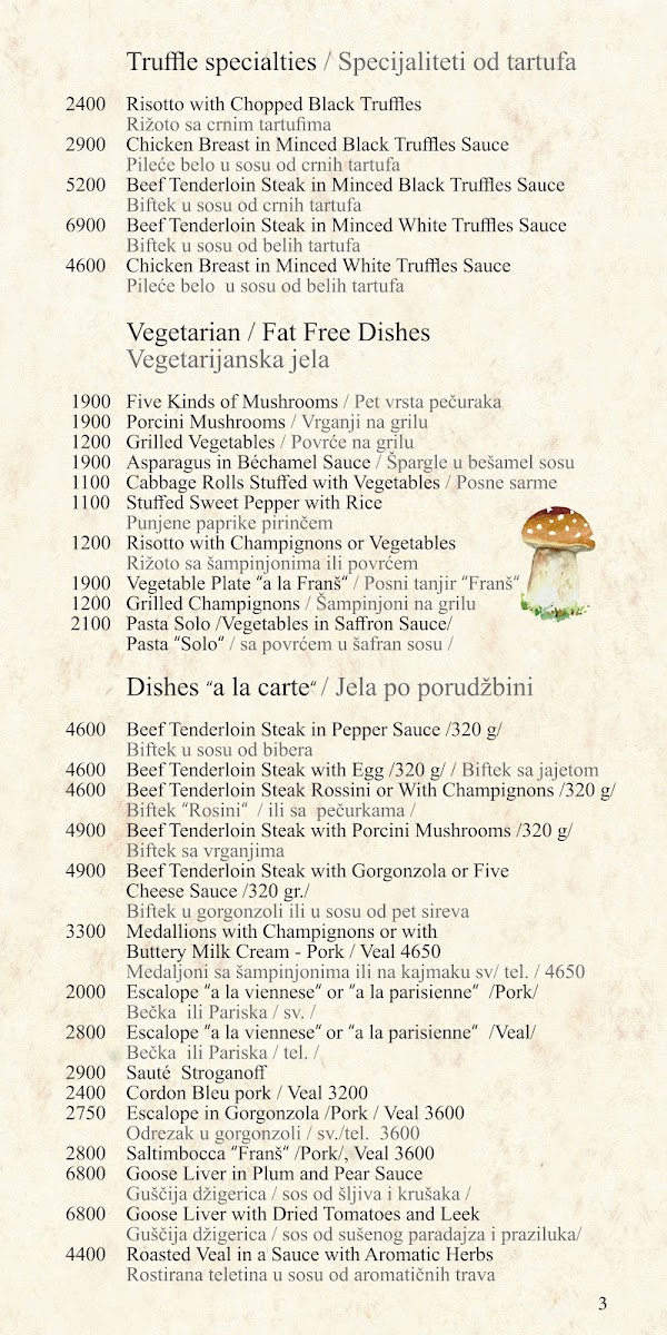 Menu Franš Restaurant Belgrade-7