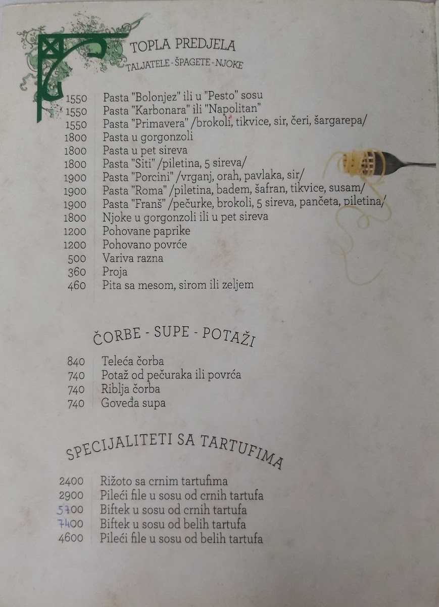 Menu Franš Restaurant Belgrade-9