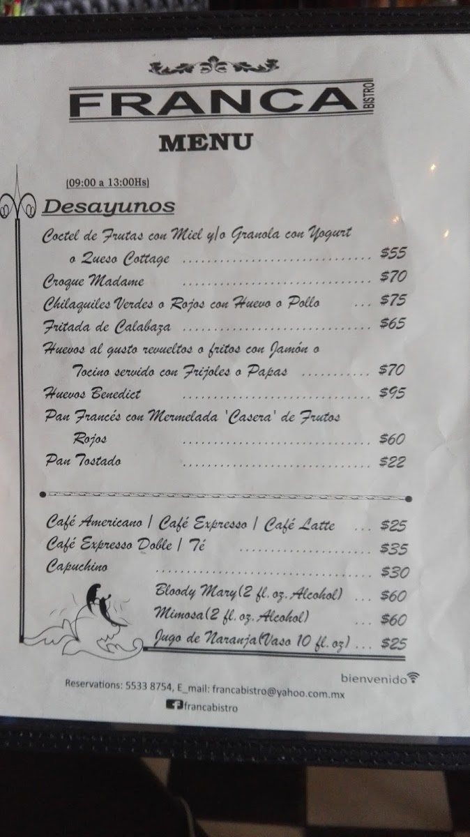 Menu Franca Bistro-10