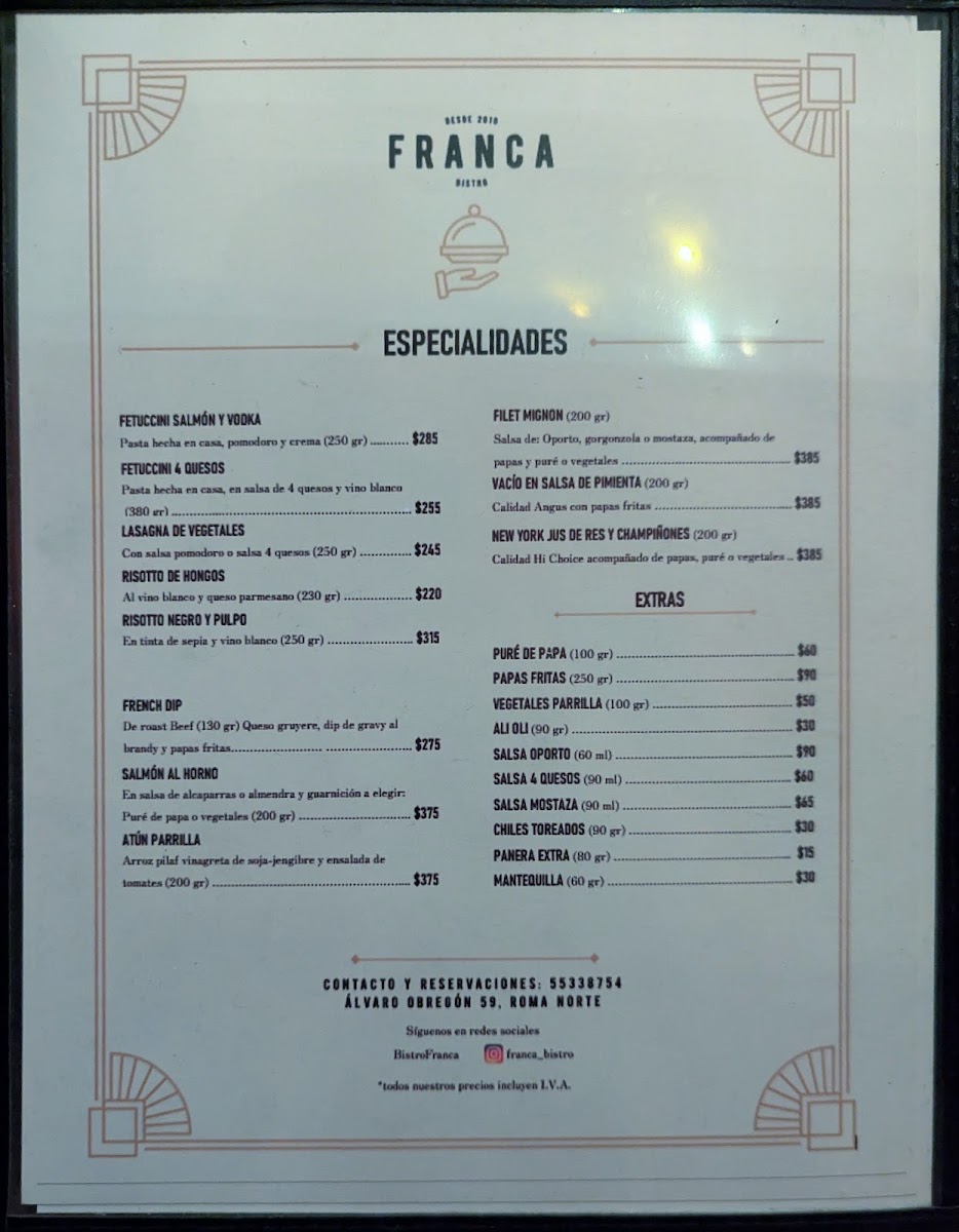 Menu Franca Bistro-5