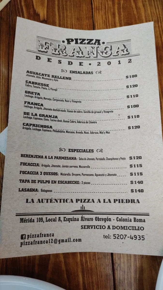 Menu Franca Bistro-8