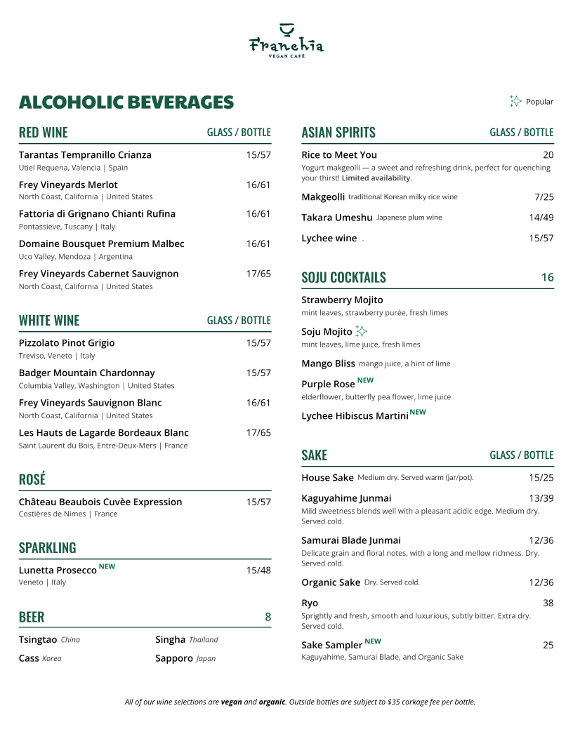 Menu Franchia Vegan Café-1