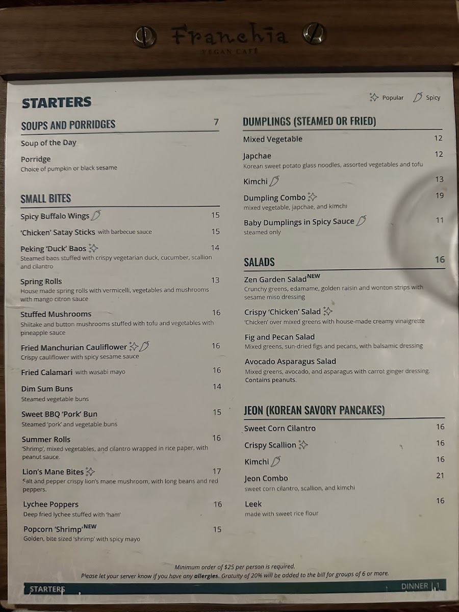 Menu Franchia Vegan Café-10