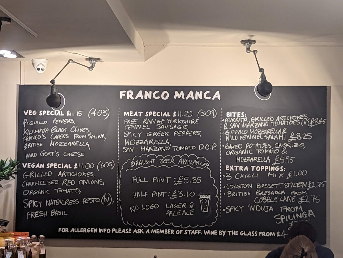 Menu Franco Manca Chichester-5