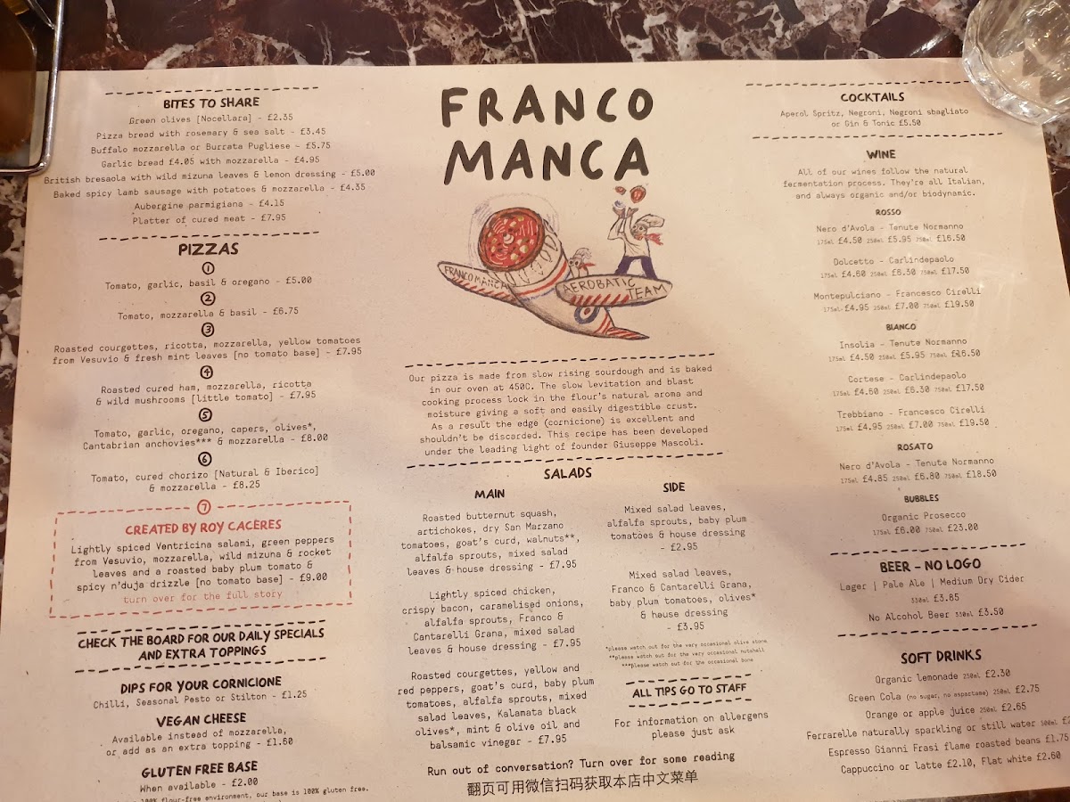 Menu Franco Manca East Dulwich-4