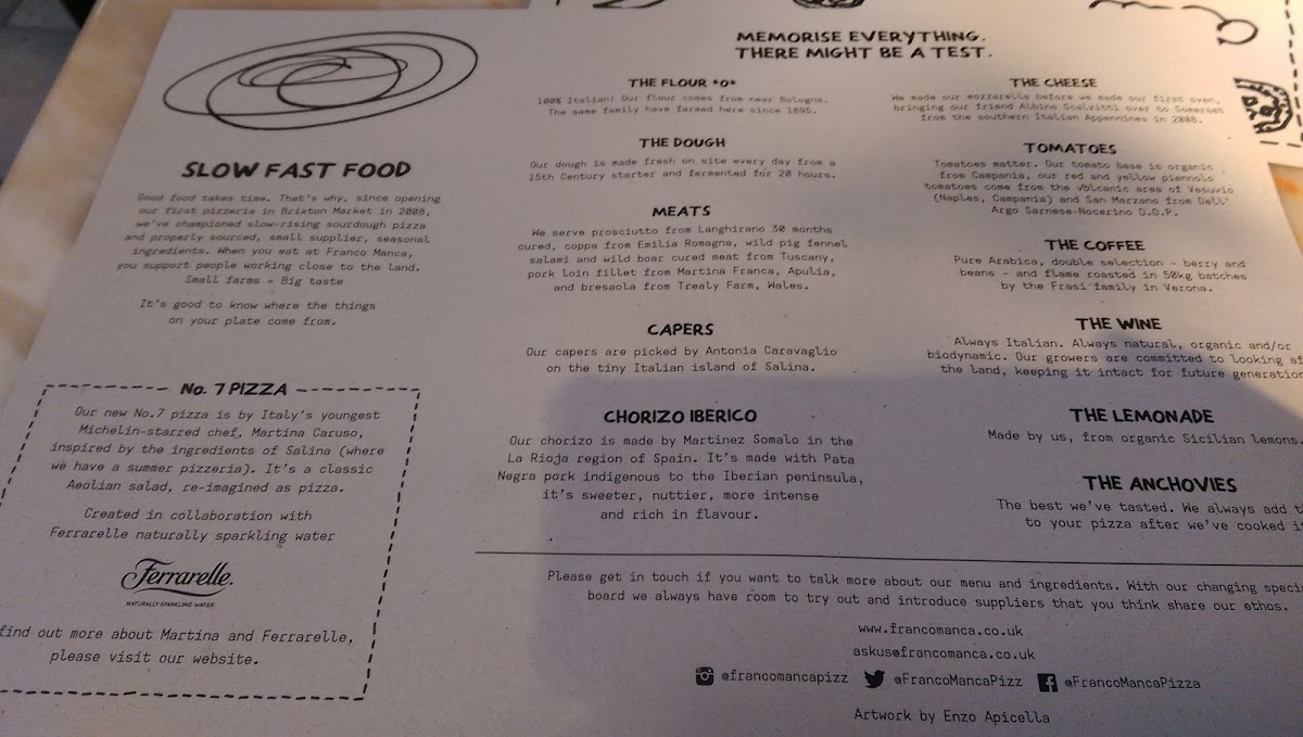 Menu Franco Manca East Dulwich-6