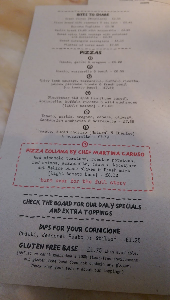 Menu Franco Manca East Dulwich-7