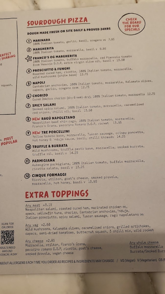 Menu Franco Manca Edinburgh - Stockbridge-1
