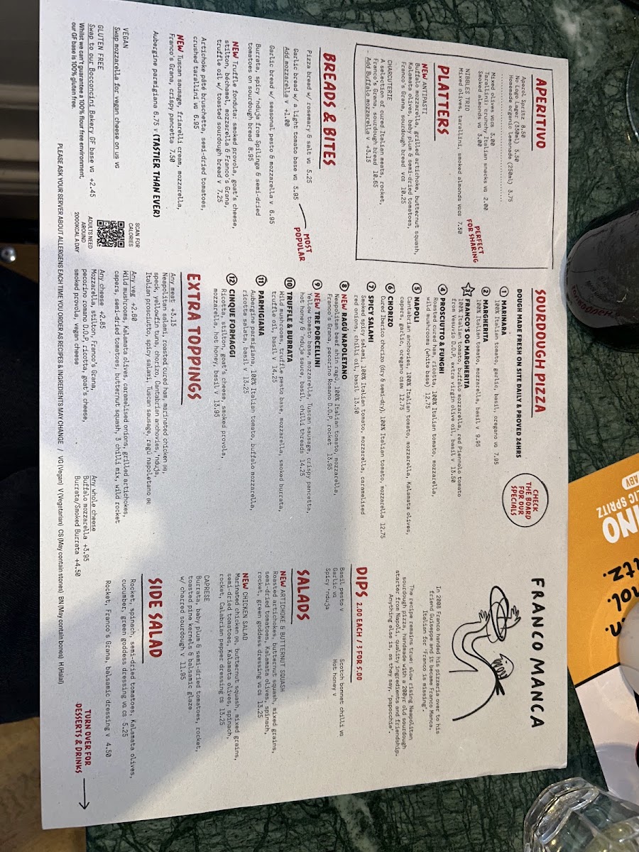 Menu Franco Manca Edinburgh - Stockbridge-9